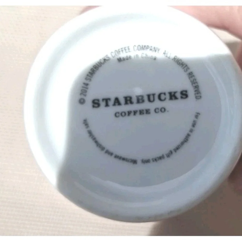 Starbucks Collectible Pink Heart Coffee Cup Mug  2014 Rare